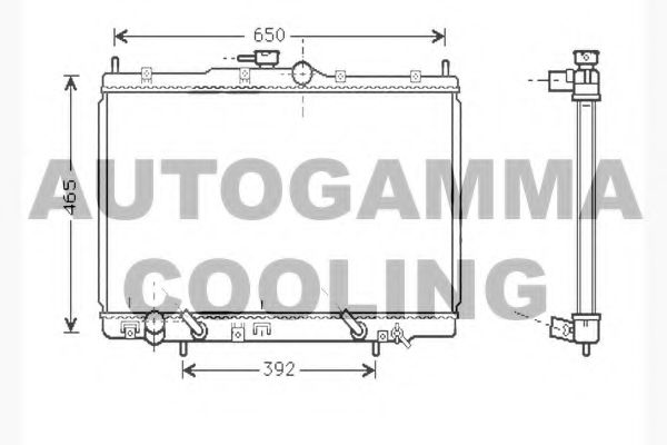 AUTOGAMMA 104511 Радиатор охлаждения двигателя AUTOGAMMA для HONDA
