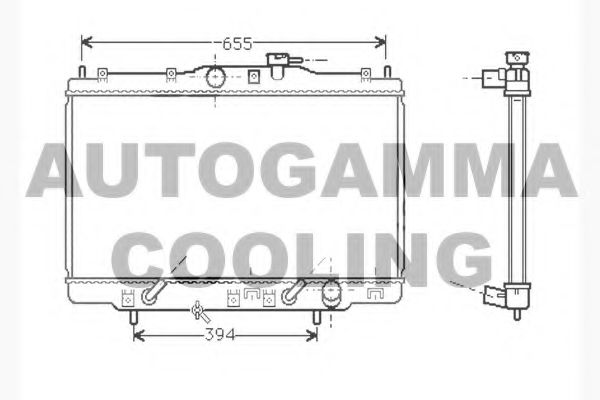 AUTOGAMMA 104512 Радиатор охлаждения двигателя AUTOGAMMA для HONDA