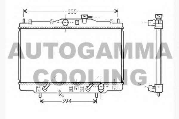 AUTOGAMMA 104513 Радиатор охлаждения двигателя AUTOGAMMA для HONDA