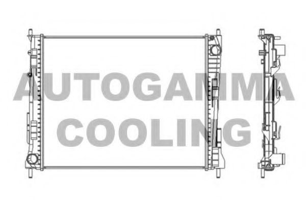 AUTOGAMMA 104561 Радиатор охлаждения двигателя для RENAULT TWINGO