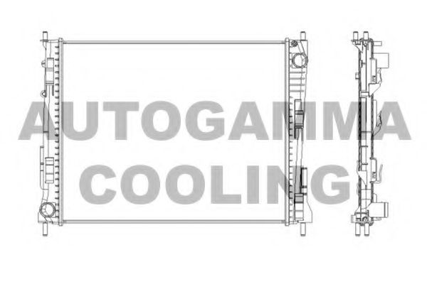 AUTOGAMMA 104562 Радиатор охлаждения двигателя для RENAULT TWINGO