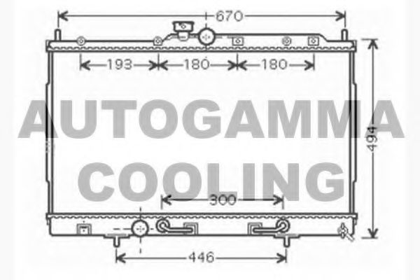 AUTOGAMMA 104604 Радиатор охлаждения двигателя для MITSUBISHI OUTLANDER