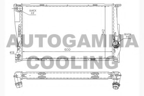 AUTOGAMMA 104626 Радиатор охлаждения двигателя для BMW Z4