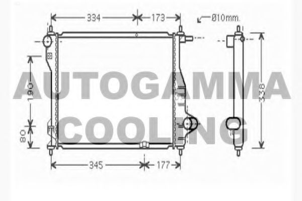 AUTOGAMMA 104630 Радиатор охлаждения двигателя для CHEVROLET SPARK