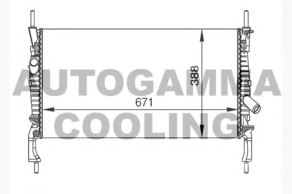 AUTOGAMMA 104642 Радиатор охлаждения двигателя для FORD TRANSIT TOURNEO