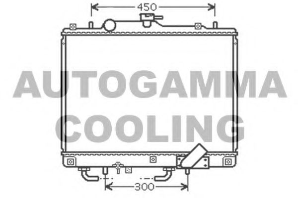 AUTOGAMMA 104688 Радиатор охлаждения двигателя для MITSUBISHI G-WAGON