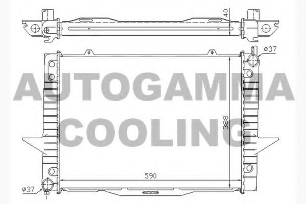 AUTOGAMMA 104753 Радиатор охлаждения двигателя для VOLVO XC70