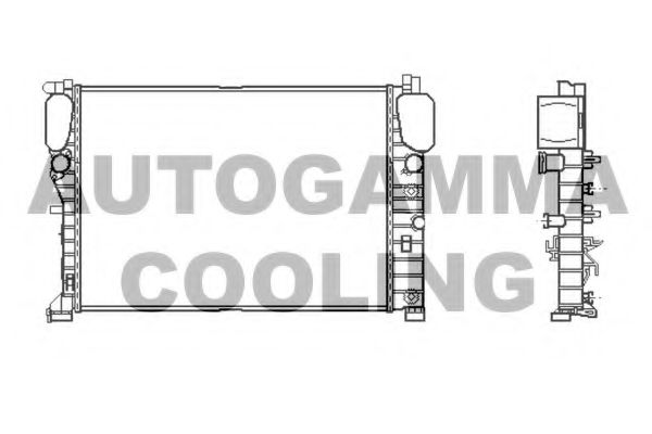 AUTOGAMMA 104801 Радиатор охлаждения двигателя для MERCEDES-BENZ E-CLASS (W211)