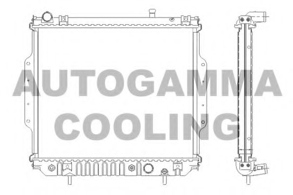 AUTOGAMMA 104838 Радиатор охлаждения двигателя для JEEP