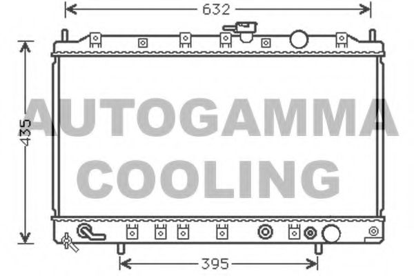 AUTOGAMMA 104857 Радиатор охлаждения двигателя для MITSUBISHI