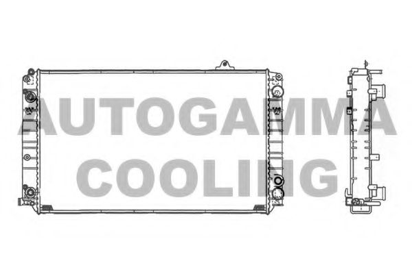 AUTOGAMMA 105124 Радиатор охлаждения двигателя для AUDI A8
