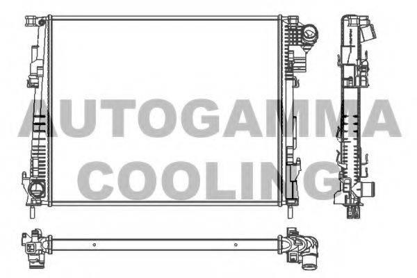 AUTOGAMMA 105143 Радиатор охлаждения двигателя для OPEL VIVARO