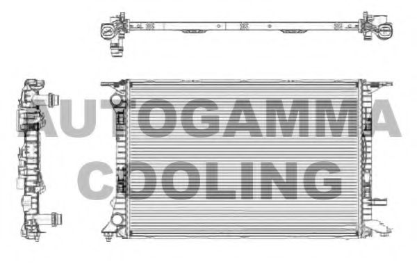 AUTOGAMMA 105155 Радиатор охлаждения двигателя для SEAT