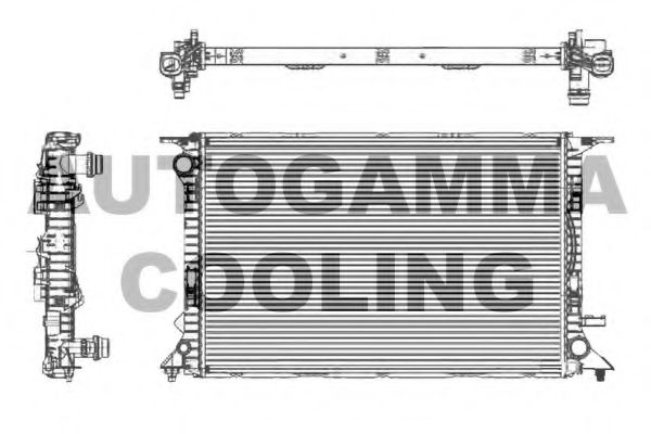 AUTOGAMMA 105158 Радиатор охлаждения двигателя для AUDI A5