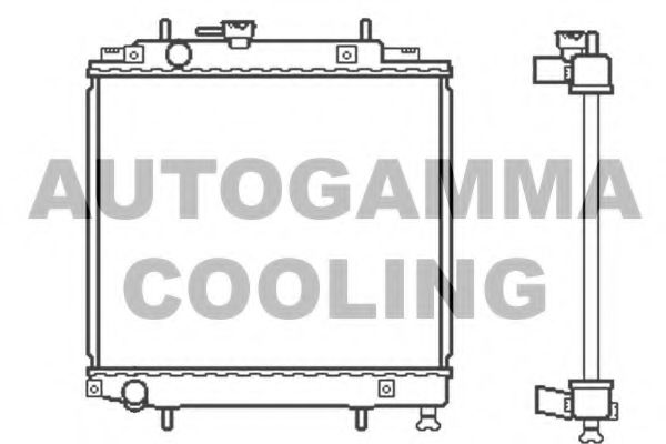 AUTOGAMMA 105160 Радиатор охлаждения двигателя для DAIHATSU