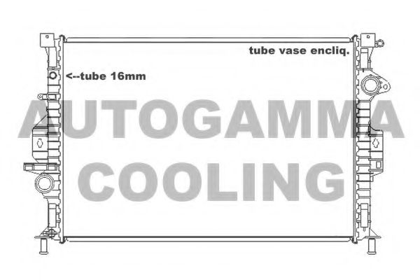 AUTOGAMMA 105161 Радиатор охлаждения двигателя AUTOGAMMA для VOLVO