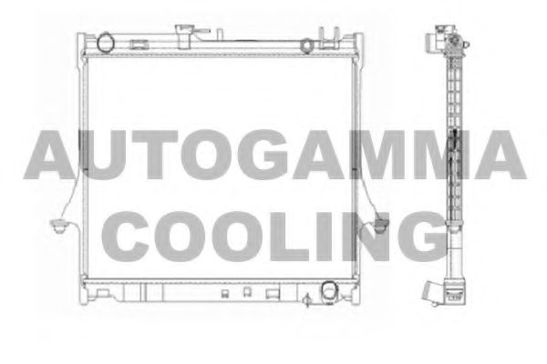 AUTOGAMMA 105207 Радиатор охлаждения двигателя для ISUZU RODEO