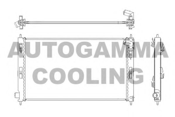 AUTOGAMMA 105216 Радиатор охлаждения двигателя для MITSUBISHI OUTLANDER