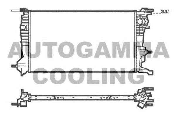 AUTOGAMMA 105217 Радиатор охлаждения двигателя для RENAULT GRAND SCENIC