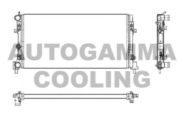 AUTOGAMMA 105400 Радиатор охлаждения двигателя AUTOGAMMA для SKODA