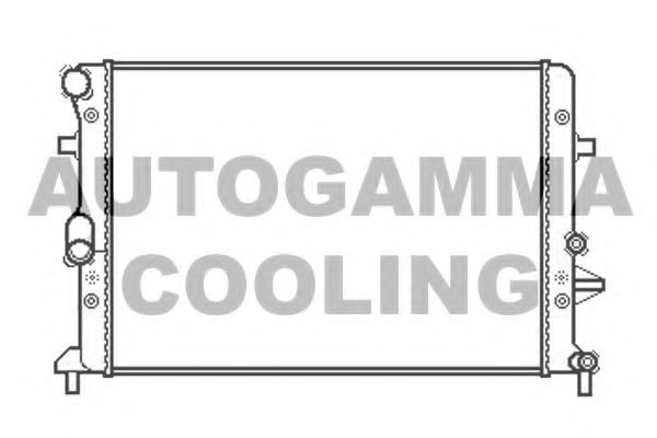 AUTOGAMMA 105583 Радиатор охлаждения двигателя AUTOGAMMA для SKODA