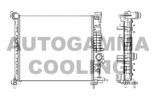 AUTOGAMMA 105621 Радиатор охлаждения двигателя для OPEL MERIVA B