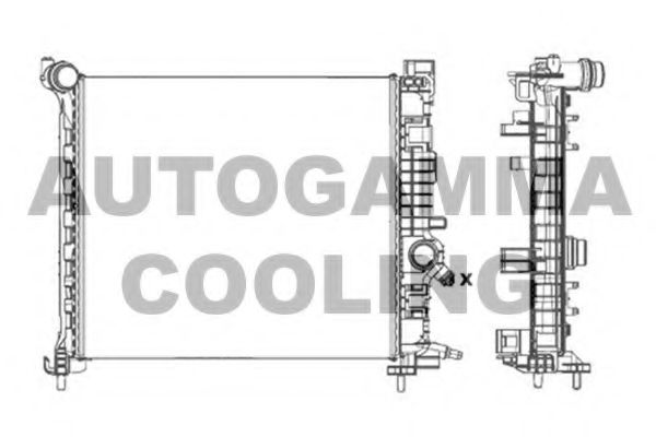 AUTOGAMMA 105622 Радиатор охлаждения двигателя для OPEL MERIVA