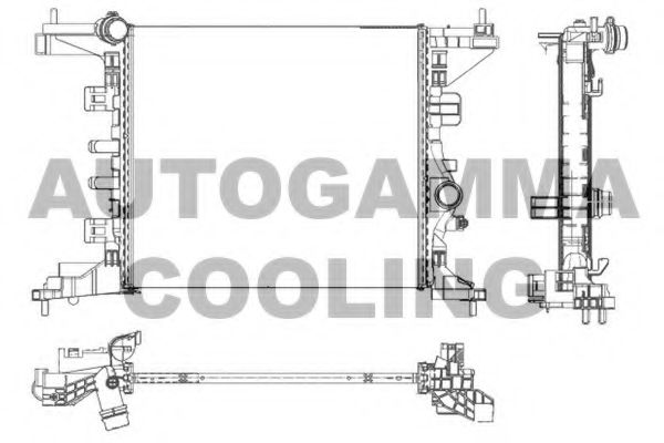 AUTOGAMMA 105623 Радиатор охлаждения двигателя для OPEL MERIVA B