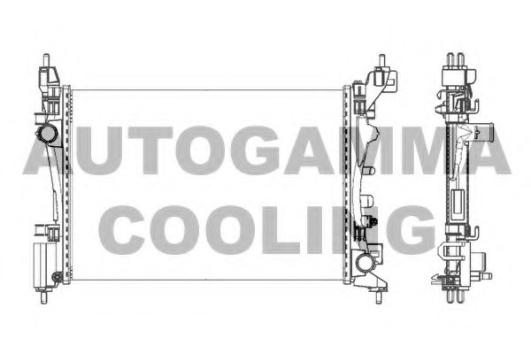 AUTOGAMMA 105624 Радиатор охлаждения двигателя для OPEL ADAM