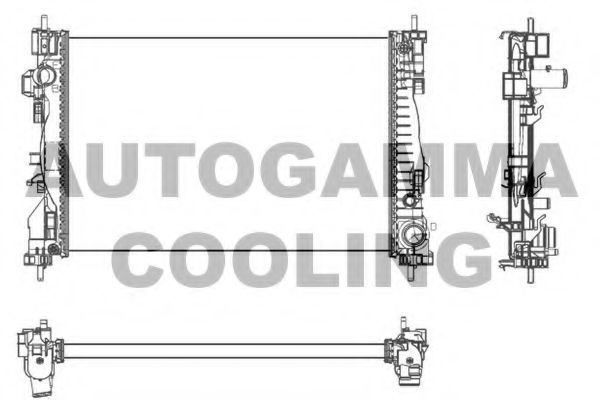 AUTOGAMMA 105625 Радиатор охлаждения двигателя для ALFA ROMEO GIULIETTA