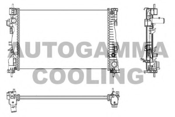 AUTOGAMMA 105627 Радиатор охлаждения двигателя для ALFA ROMEO GIULIETTA