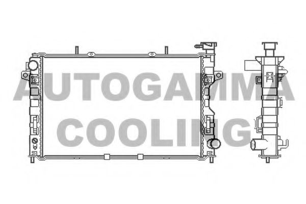 AUTOGAMMA 105645 Радиатор охлаждения двигателя AUTOGAMMA для CHRYSLER