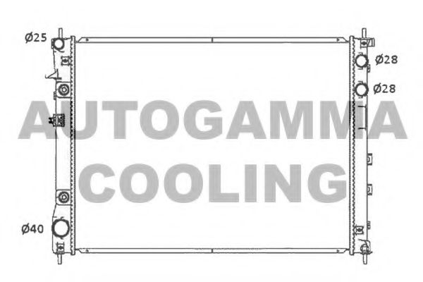 AUTOGAMMA 105652 Радиатор охлаждения двигателя AUTOGAMMA для SUBARU