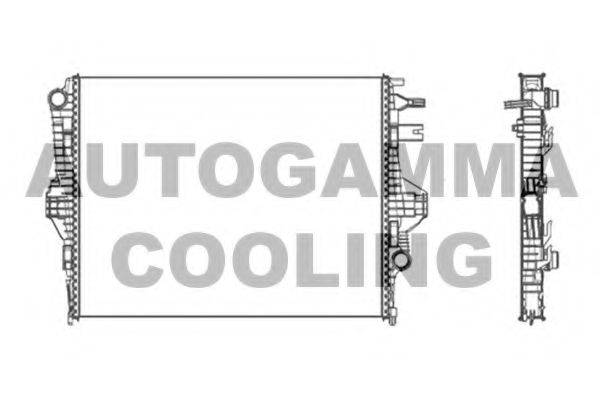 AUTOGAMMA 105680 Радиатор охлаждения двигателя для PORSCHE