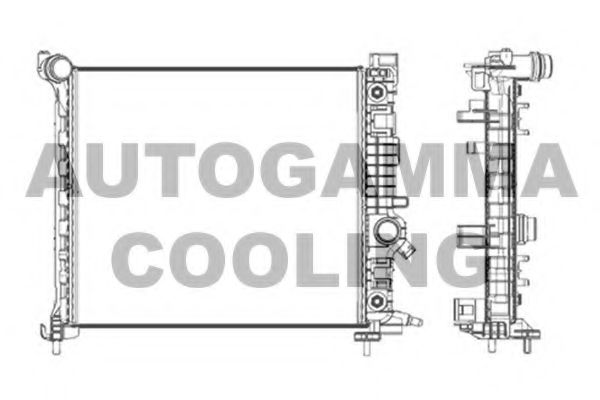 AUTOGAMMA 105683 Радиатор охлаждения двигателя для OPEL MERIVA B