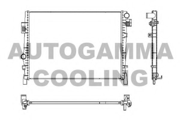 AUTOGAMMA 105693 Радиатор охлаждения двигателя AUTOGAMMA для DODGE