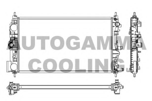 AUTOGAMMA 105787 Радиатор охлаждения двигателя AUTOGAMMA для CHEVROLET