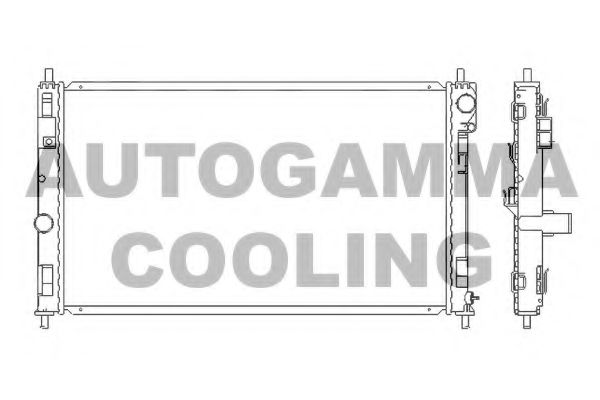 AUTOGAMMA 105789 Радиатор охлаждения двигателя для JEEP COMPASS