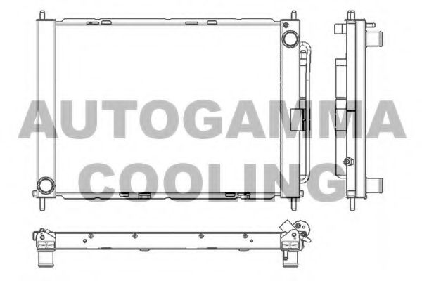 AUTOGAMMA 105812 Радиатор охлаждения двигателя для RENAULT TWINGO