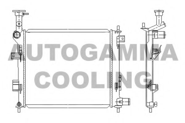 AUTOGAMMA 105843 Радиатор охлаждения двигателя для KIA PICANTO