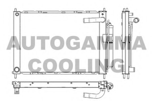 AUTOGAMMA 105901 Радиатор охлаждения двигателя для NISSAN NOTE