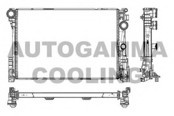 AUTOGAMMA 105916 Радиатор охлаждения двигателя для MERCEDES-BENZ CLS