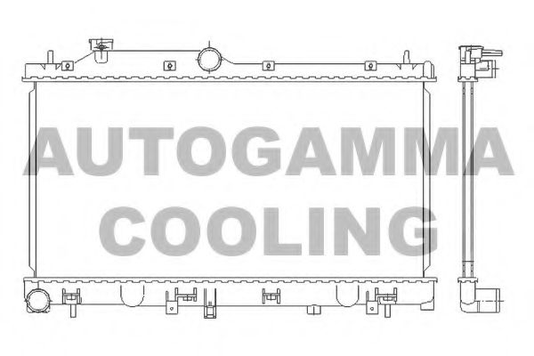 AUTOGAMMA 105927 Радиатор охлаждения двигателя для SUBARU