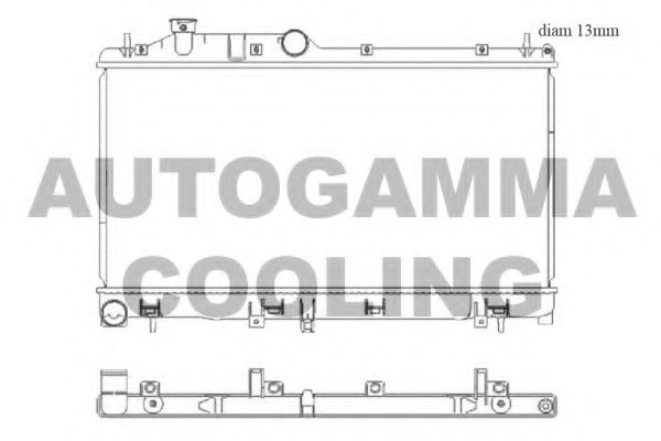 AUTOGAMMA 105933 Радиатор охлаждения двигателя для SUBARU