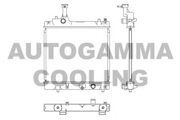 AUTOGAMMA 105934 Радиатор охлаждения двигателя для SUZUKI ALTO (HA25, HA35)