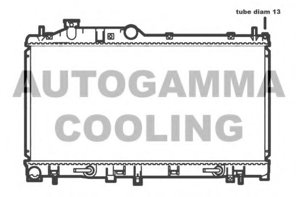 AUTOGAMMA 107025 Радиатор охлаждения двигателя AUTOGAMMA для SUBARU