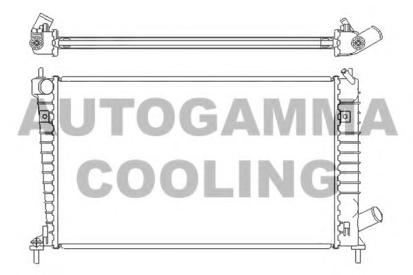 AUTOGAMMA 107050 Радиатор охлаждения двигателя для SAAB