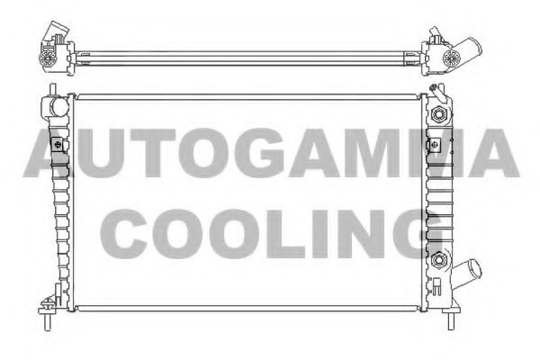 AUTOGAMMA 107051 Радиатор охлаждения двигателя AUTOGAMMA для SAAB