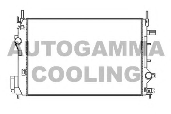AUTOGAMMA 107052 Радиатор охлаждения двигателя AUTOGAMMA для SAAB