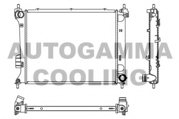 AUTOGAMMA 107123 Радиатор охлаждения двигателя для HYUNDAI I20